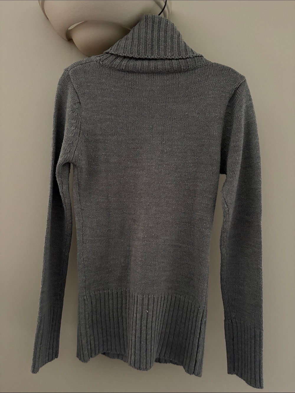 Suzy Shier Gray Cowl Neck Sweater - Picture 7 of 13